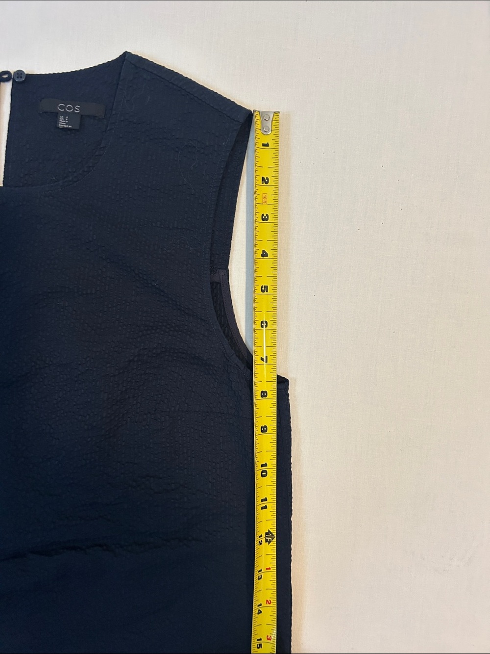 COS Navy Textured Sleeveless Shell Top - Picture 5 of 8
